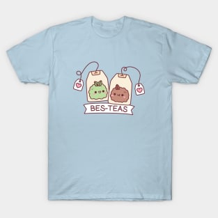 Cute Teabags Tea Leaves Bes Teas Besties T-Shirt